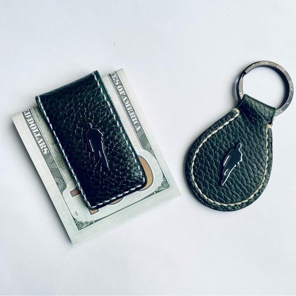 Hand Crafted Leather Money Clip, Strong Magnet, Accessory for Men (Green) - Picture 4 of 4